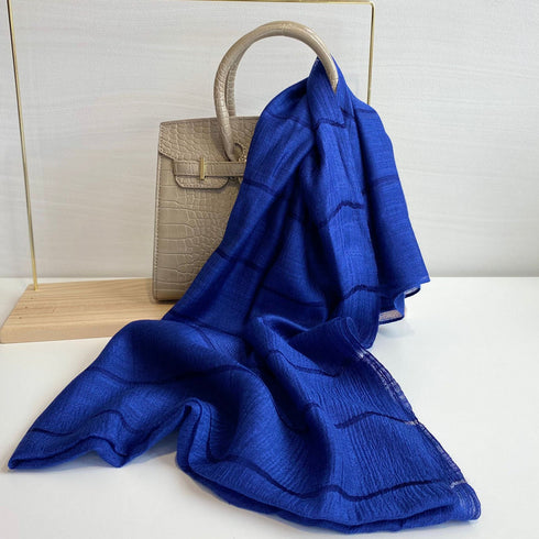 Dr Bear Plain Silk Mix Scarf aa001a